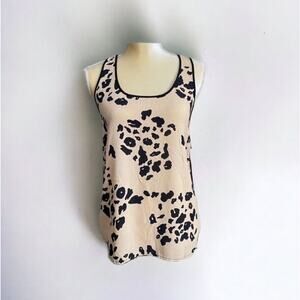 Sam & Lavi Tank Top size XSMALL Racer Back Cheetah Animal Print Blouse Shirt